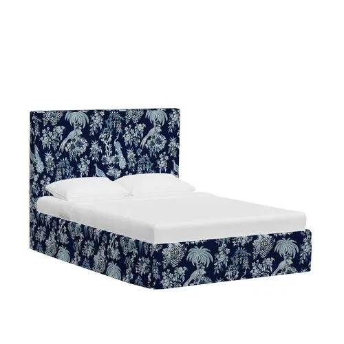 Shona Slipcover Bed - Daman Blue