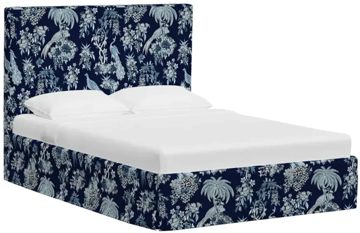 Shona Slipcover Bed, Daman Blue