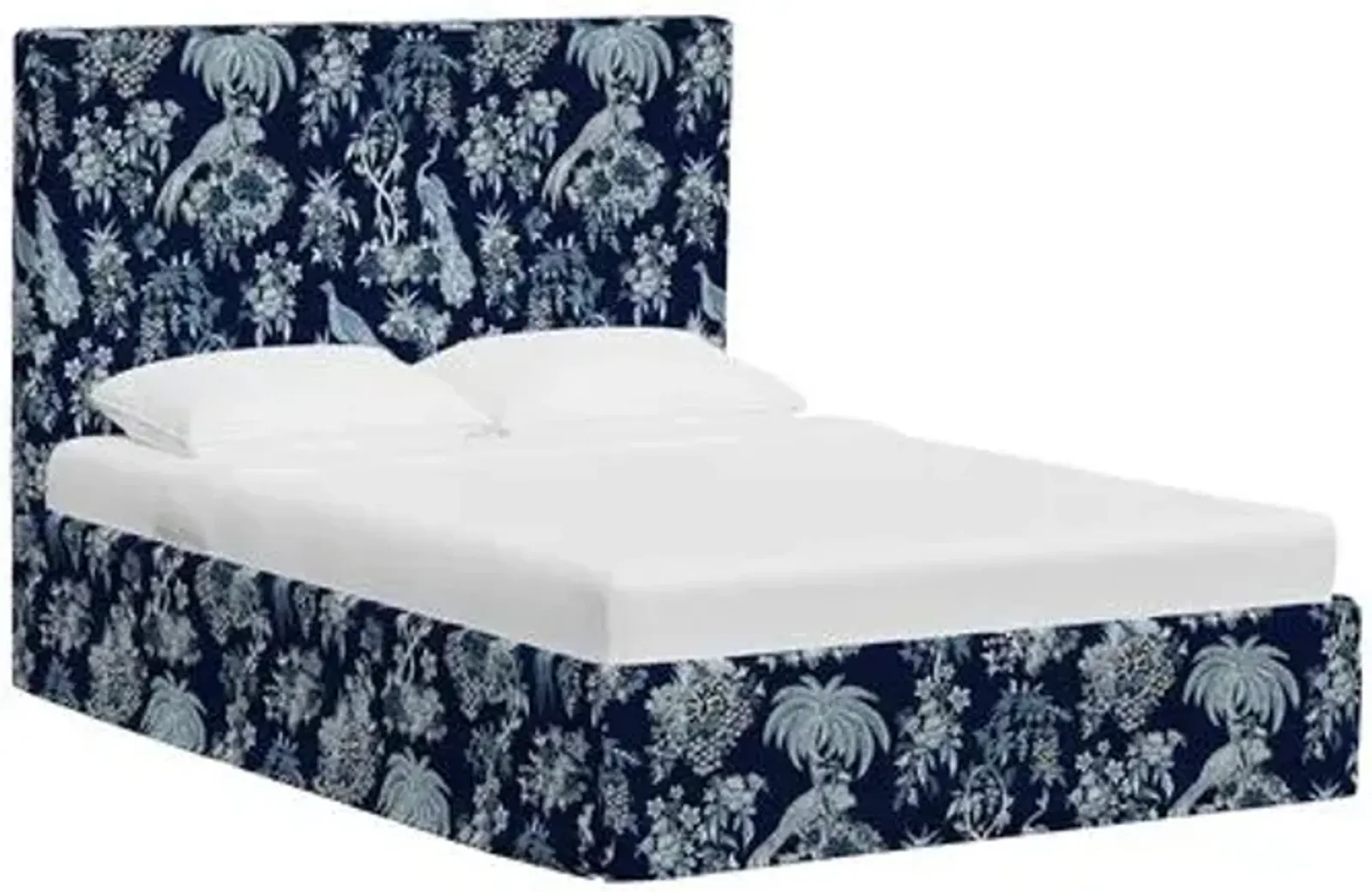 Shona Slipcover Bed - Daman Blue