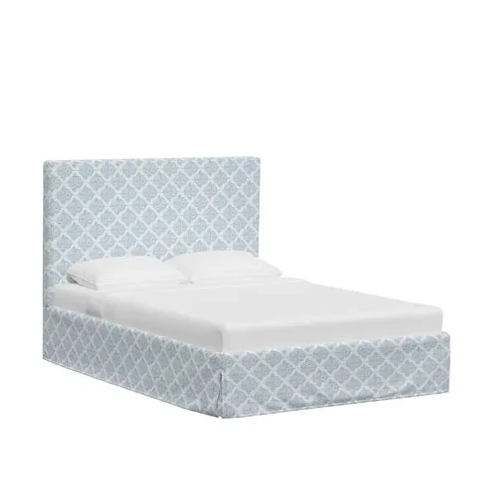 Shona Slipcover Bed - Issa Light Indigo - White