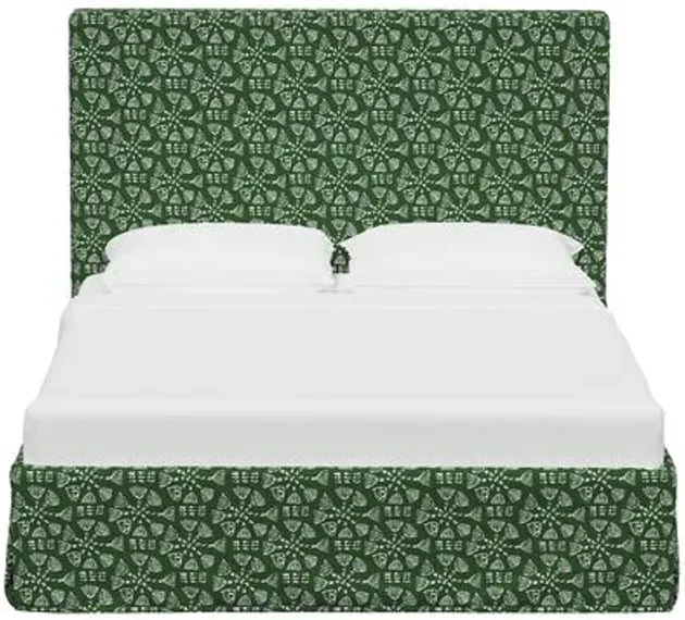 Shona Slipcover Bed - Pratham Green