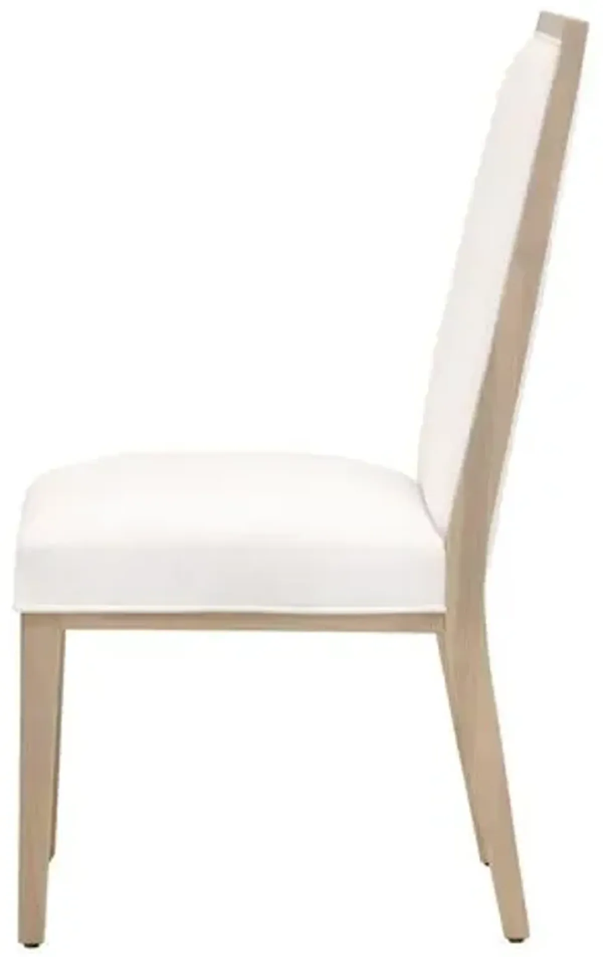 Set of 2 Louise Dining Chairs - Honey Oak/Pearl Performance - Brown