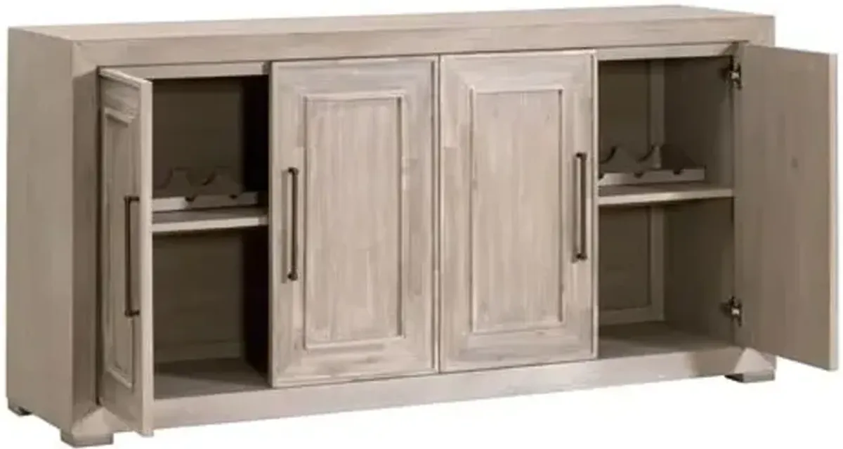 Louise Media Sideboard - Natural Gray Acacia