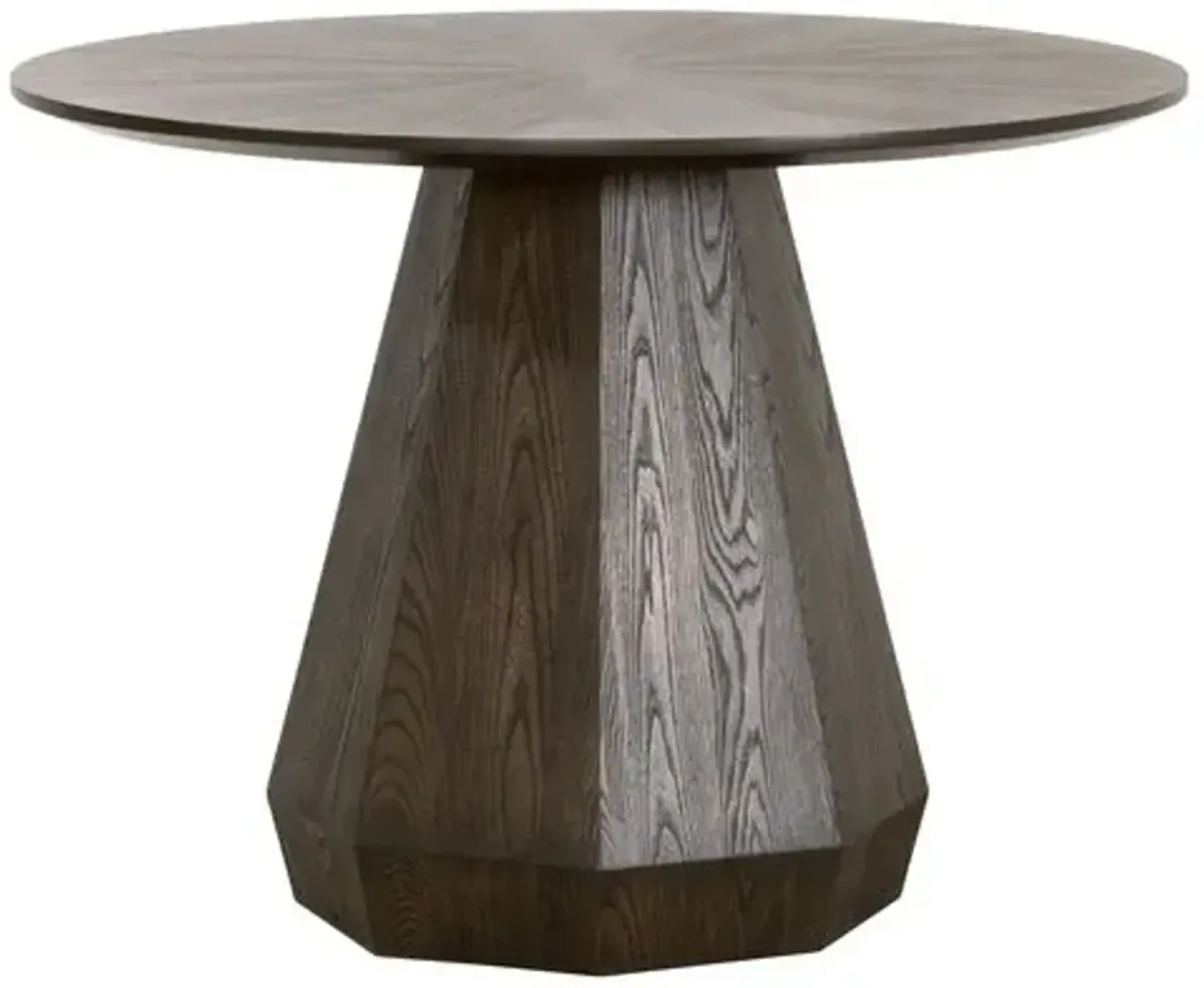 Gavin Round Dining Table - Burnished Brown Ash