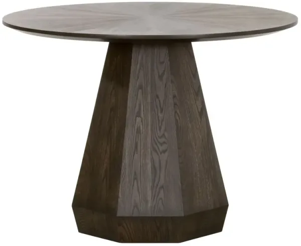 Gavin Round Dining Table, Burnished Brown Ash