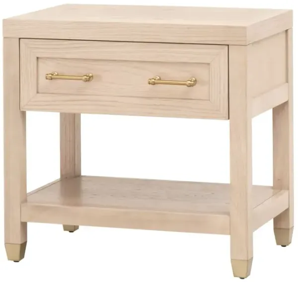 Lilou 1-Drawer Nightstand, Light Honey Oak