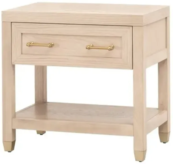 Lilou 1-Drawer Nightstand - Light Honey Oak