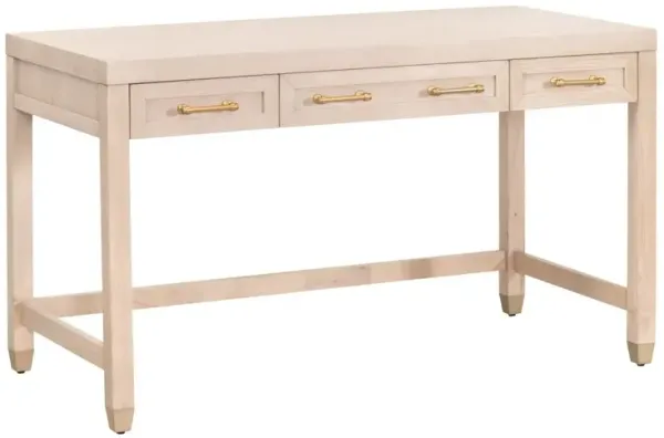 Lilou 3-Drawer Desk, Light Honey Oak