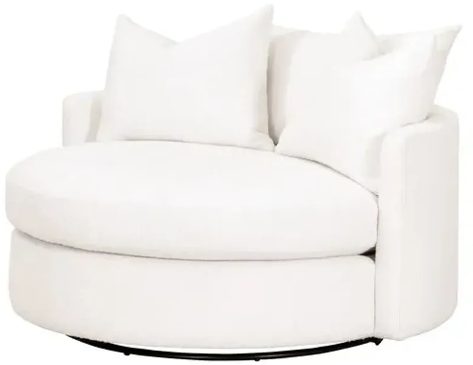 Julianna Grand Swivel Sofa Chair - Performance Boucle Snow