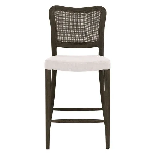 Sullivan Cane Counter Stool - Matte Brown/Bisque