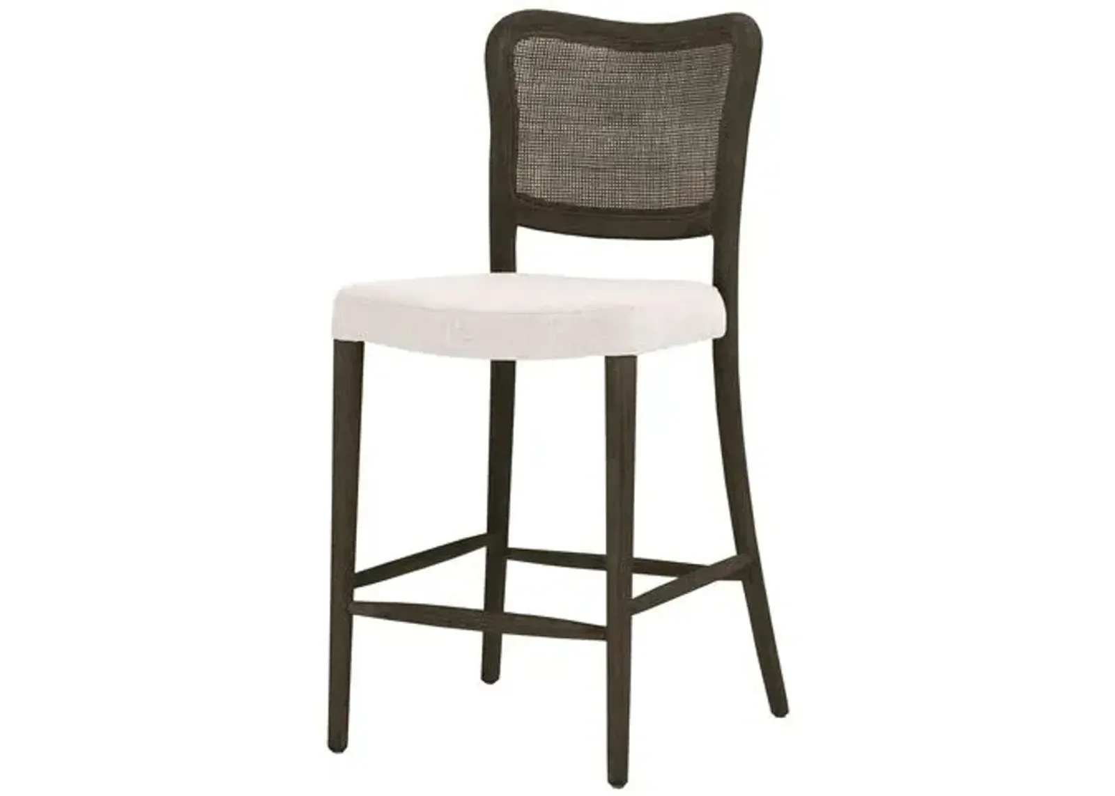 Sullivan Cane Counter Stool - Matte Brown/Bisque