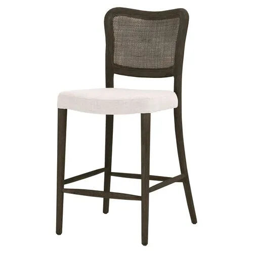 Sullivan Cane Counter Stool - Matte Brown/Bisque