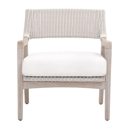 Olivier Outdoor Wicker Club Chair - Grey Teak/Performance White Speckle