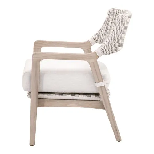 Olivier Outdoor Wicker Club Chair - Grey Teak/Performance White Speckle