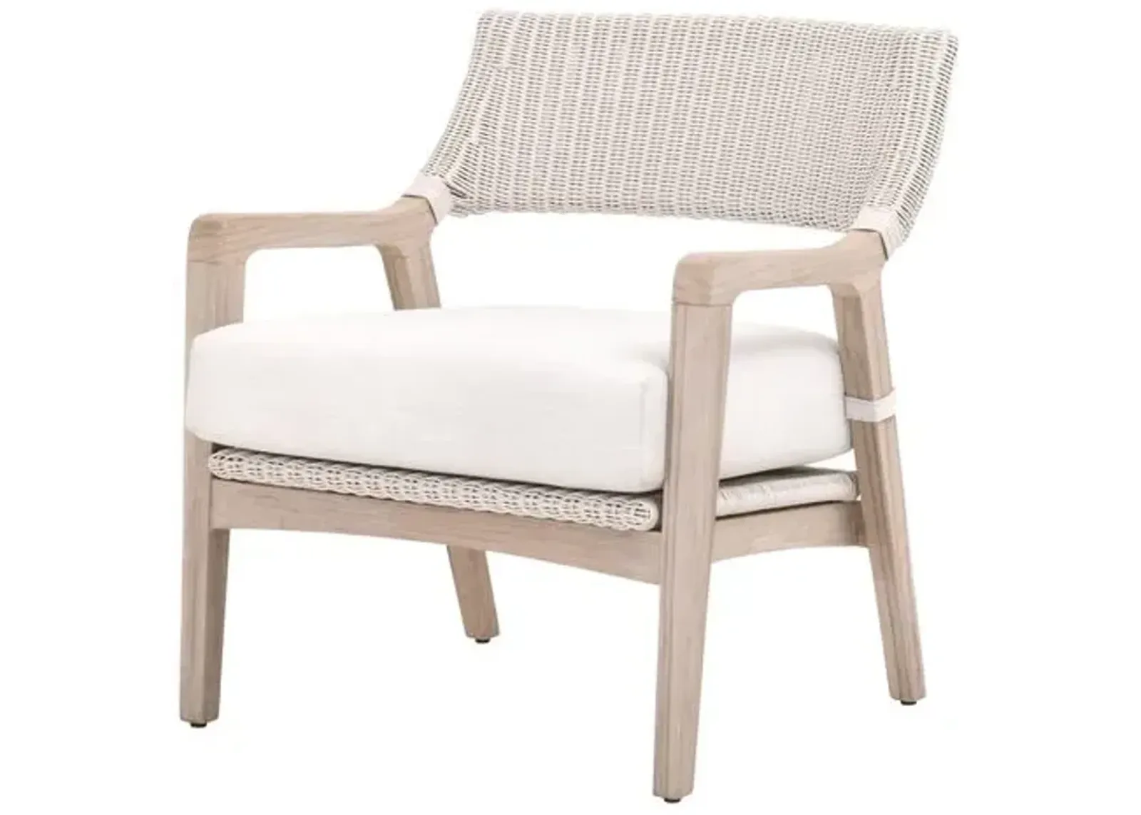 Olivier Outdoor Wicker Club Chair - Grey Teak/Performance White Speckle