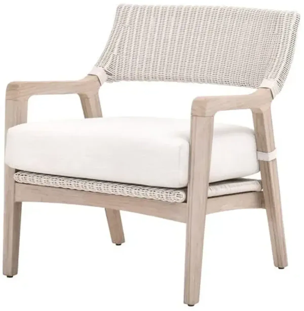 Olivier Outdoor Wicker Club Chair - Grey Teak/Performance White Speckle