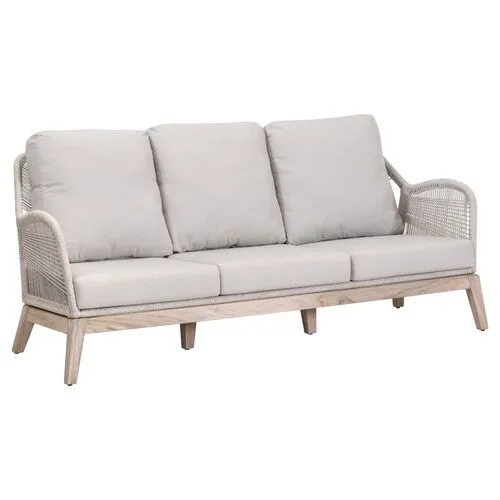 Easton Outdoor 79" Rope Sofa - Performance Pumice/Gray Teak