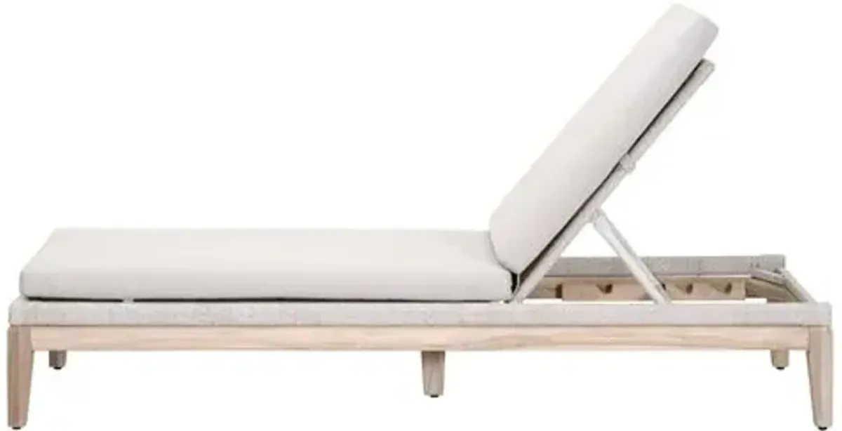 Easton Rope Outdoor Chaise - Performance Pumice/Gray Teak - Comfortable, Sturdy, Stylish