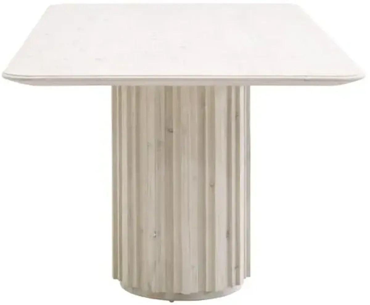 Jean 86" Dining Table - White Wash Pine