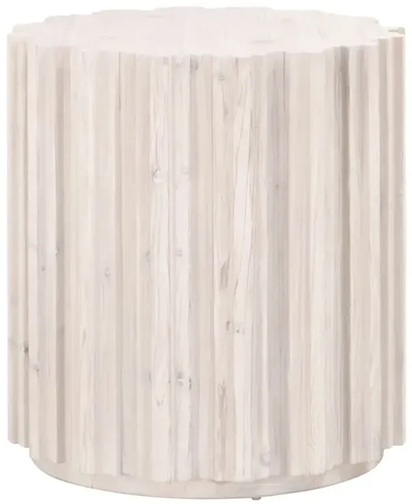 Jean End Table, White Wash Pine
