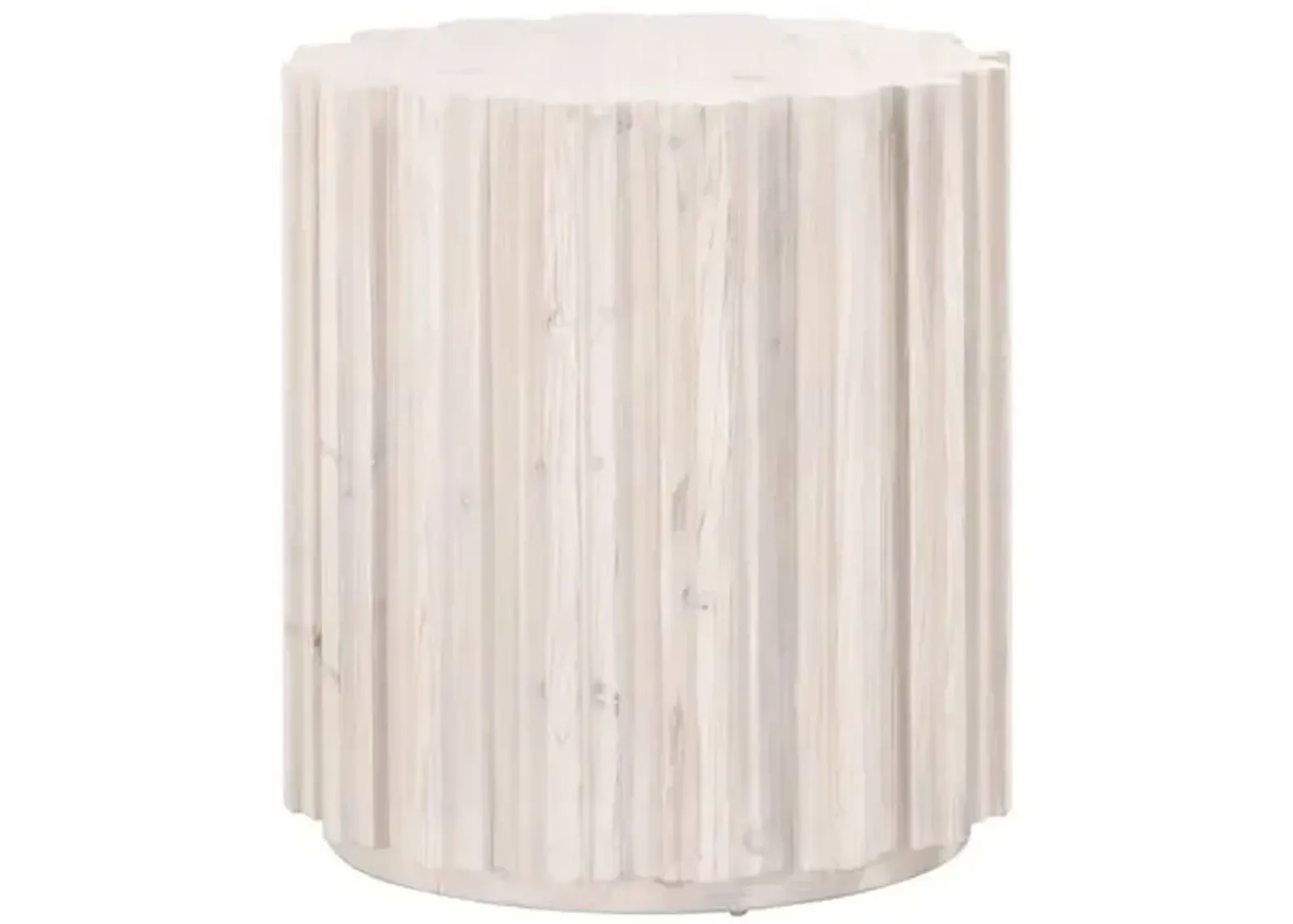 Jean End Table - White Wash Pine