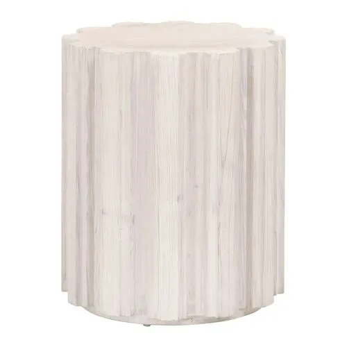 Jean Accent Table - White Wash Pine - 20.75Hx17Wx17D in
