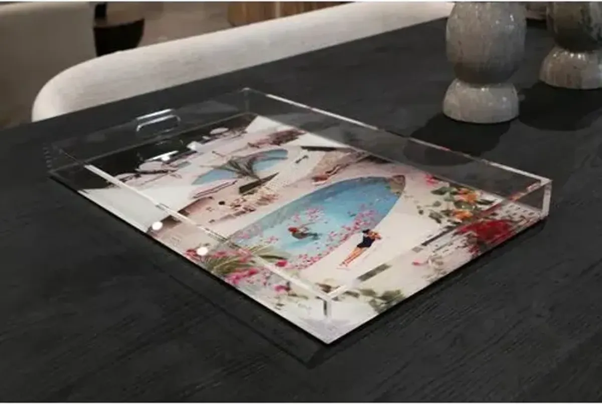 Slim Aarons - Las Brisas Hotel Acrylic Tray - Handcrafted - White