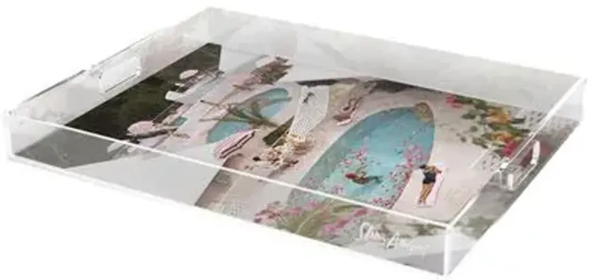 Slim Aarons - Las Brisas Hotel Acrylic Tray - Handcrafted - White