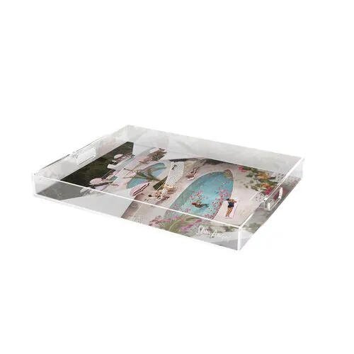 Slim Aarons - Las Brisas Hotel Acrylic Tray - Handcrafted - White