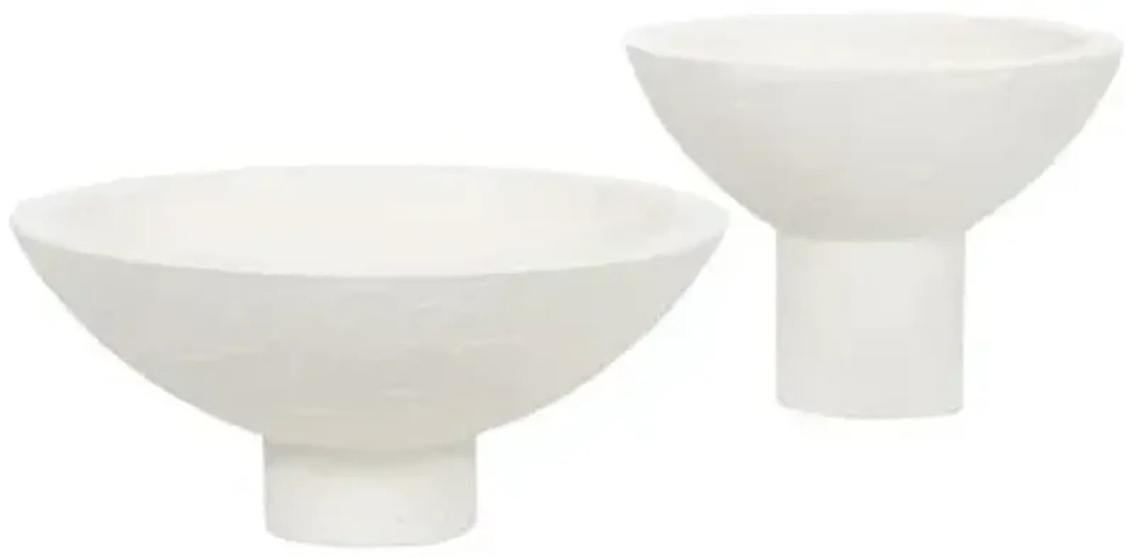 Set of 2 Pressler Outdoor Planter - Plaster - White - 9hx20lx20w