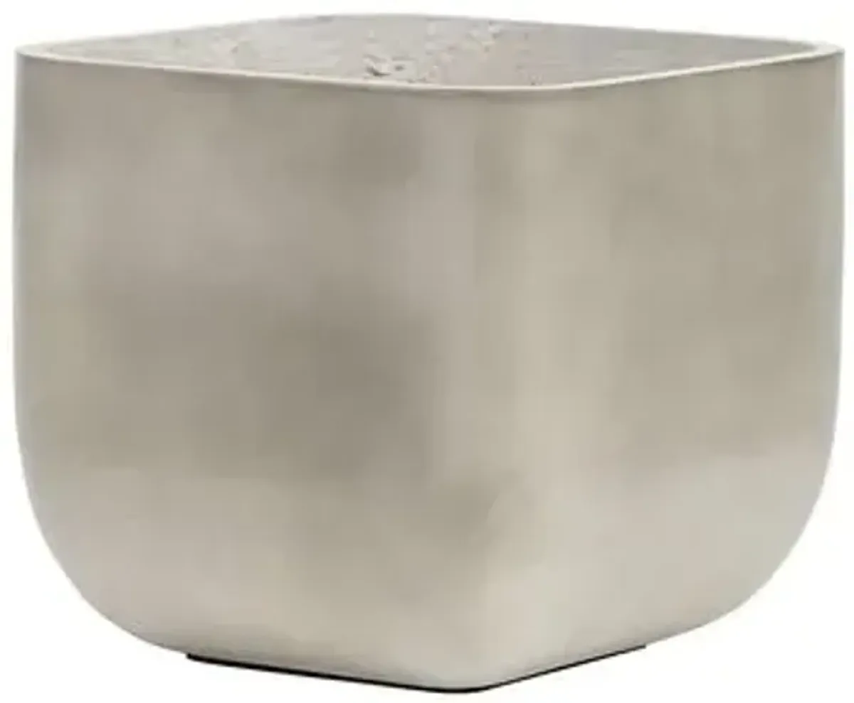 Ivan Square Planter - Grey Concrete - Gray - 17.75hx19.75lx19.75w