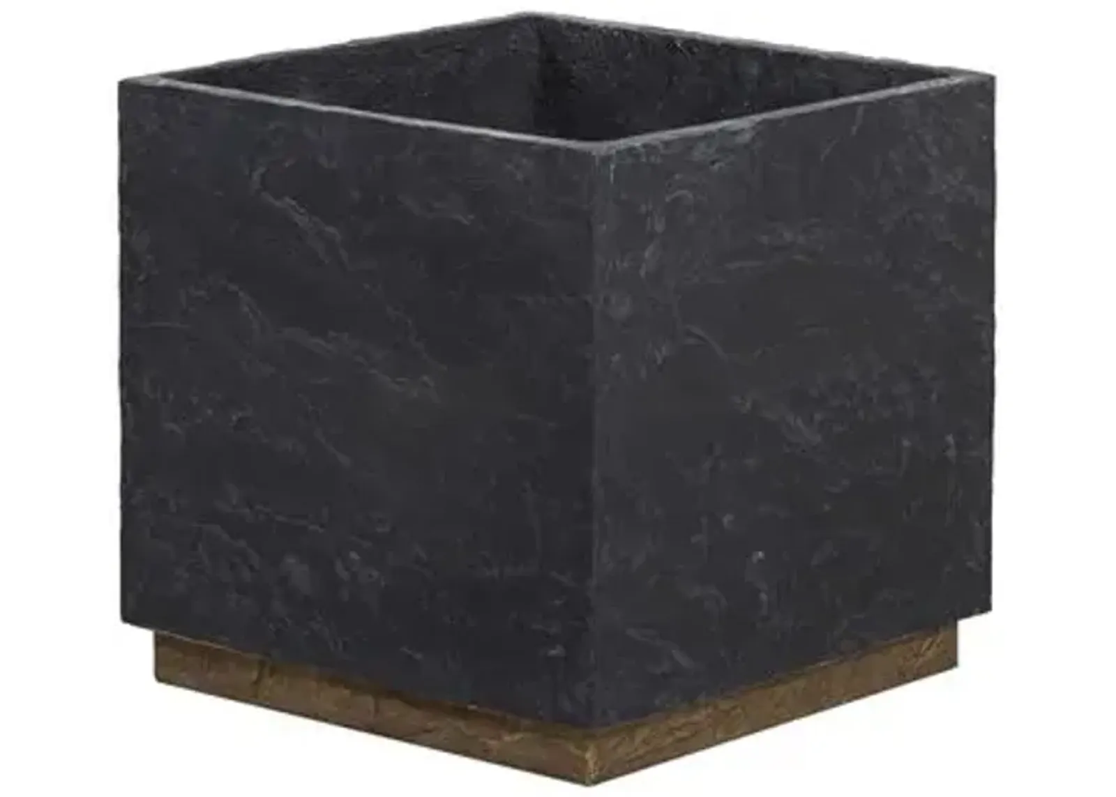 Ely Planter - Dark Slate - Black - 20hx20lx20w