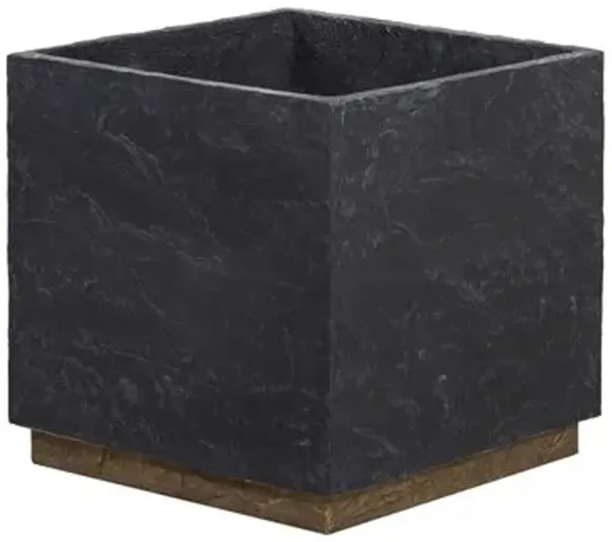 Ely Planter - Dark Slate - Black - 20hx20lx20w