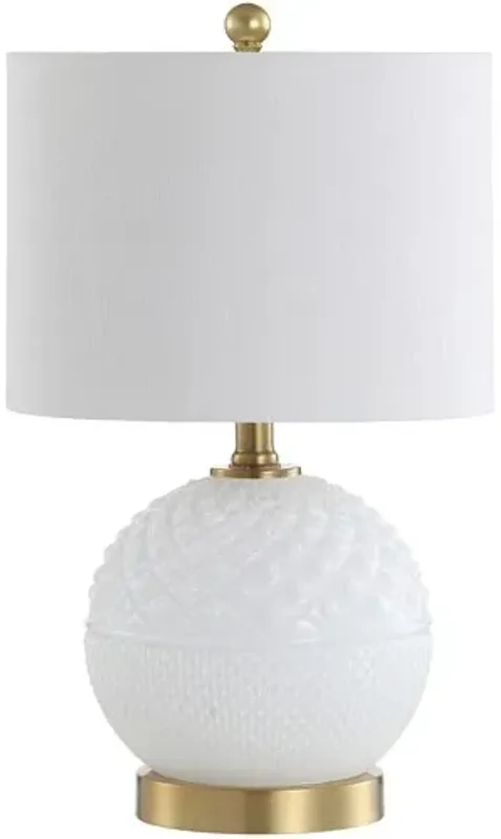 Ariel Glass Table Lamp - White/Gold