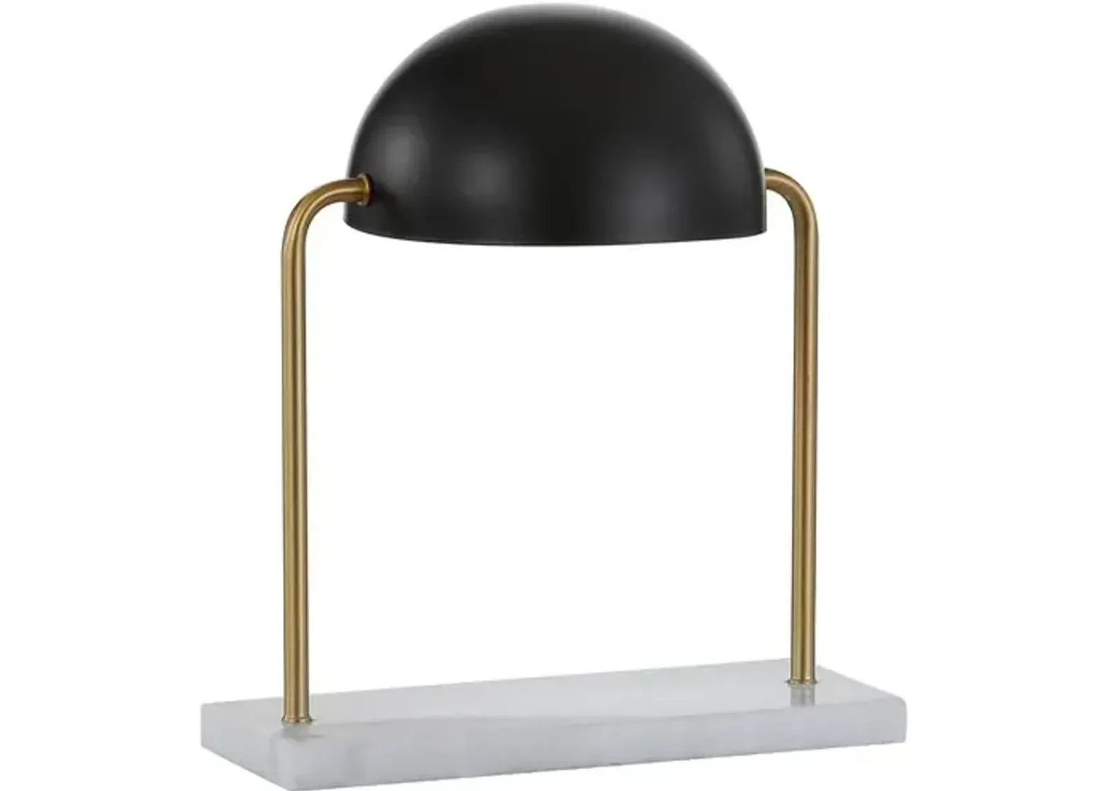 Harriett Dome Marble Table/Desk Lamp - Black/Gold