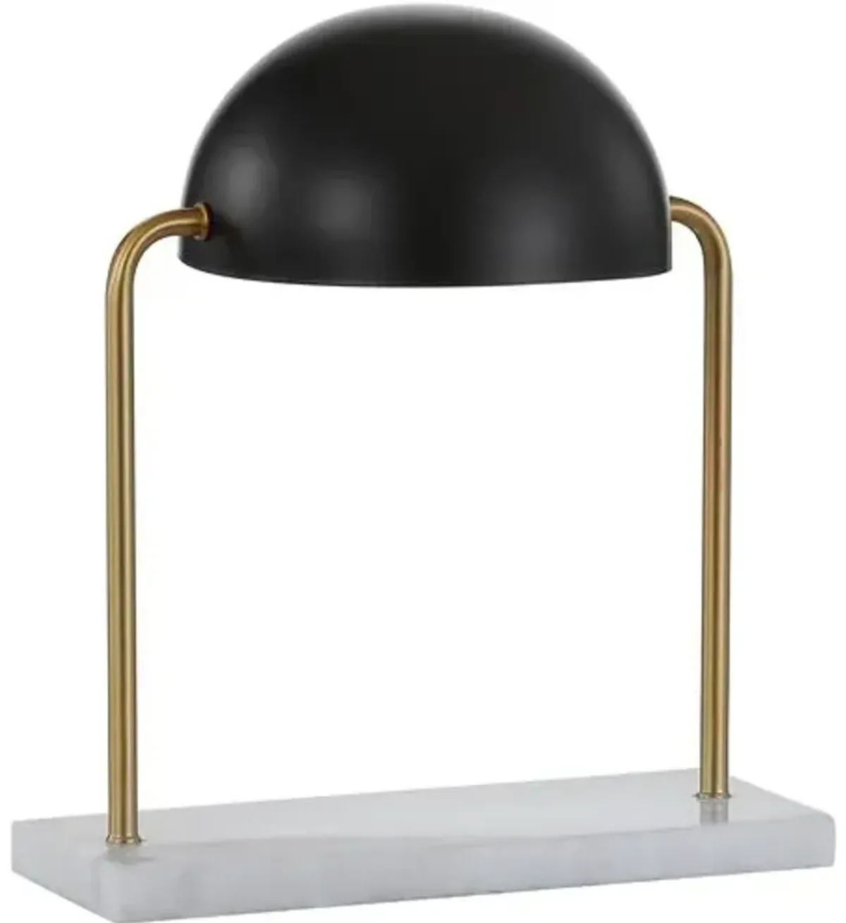 Harriett Dome Marble Table/Desk Lamp - Black/Gold