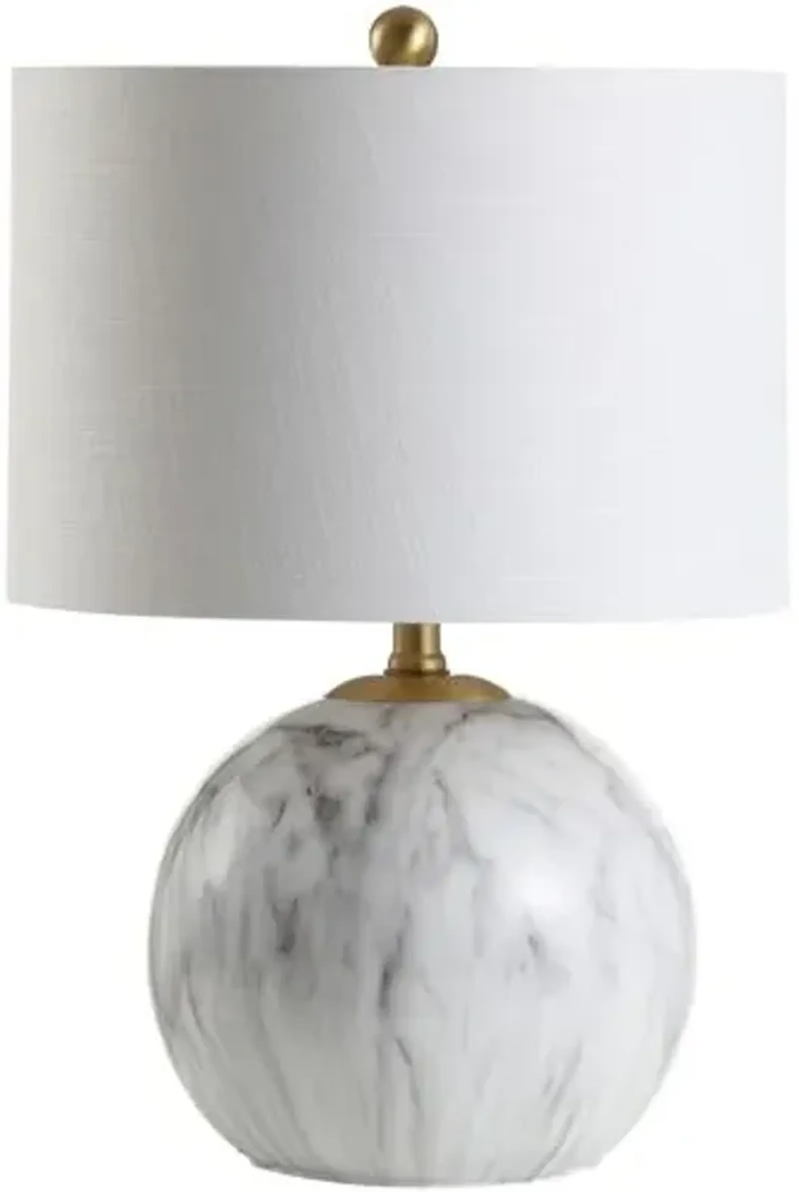 Ridley Faux Marble Table Lamp - White