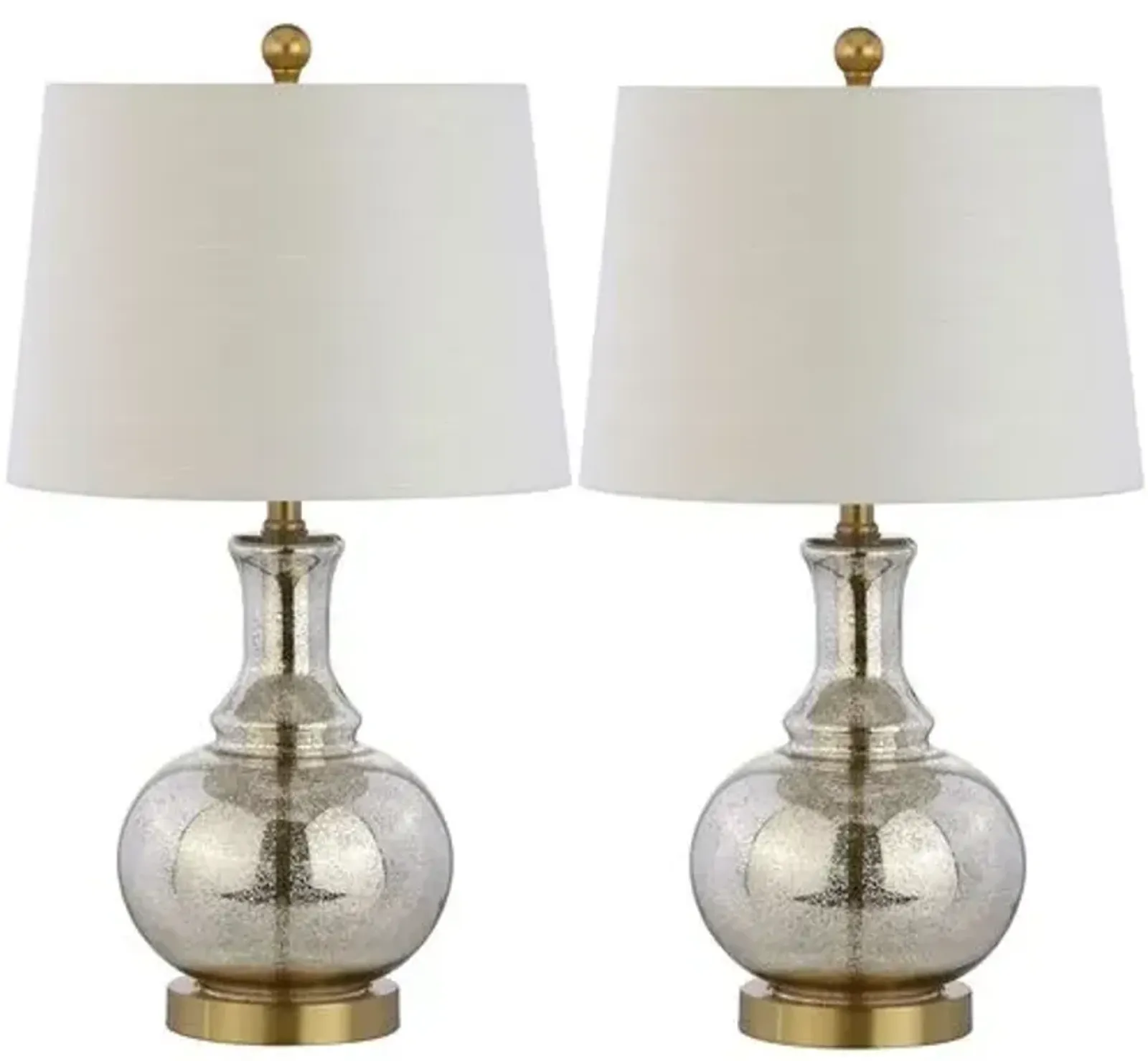 Set of 2 Holland Table Lamps - Silver