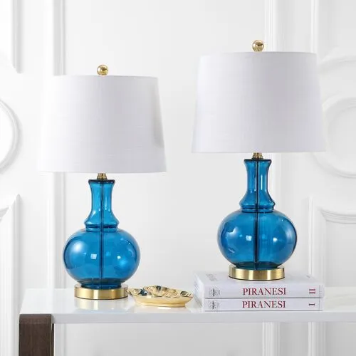 Set of 2 Holland Table Lamps - Blue