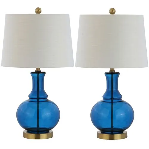 Set of 2 Holland Table Lamps - Blue