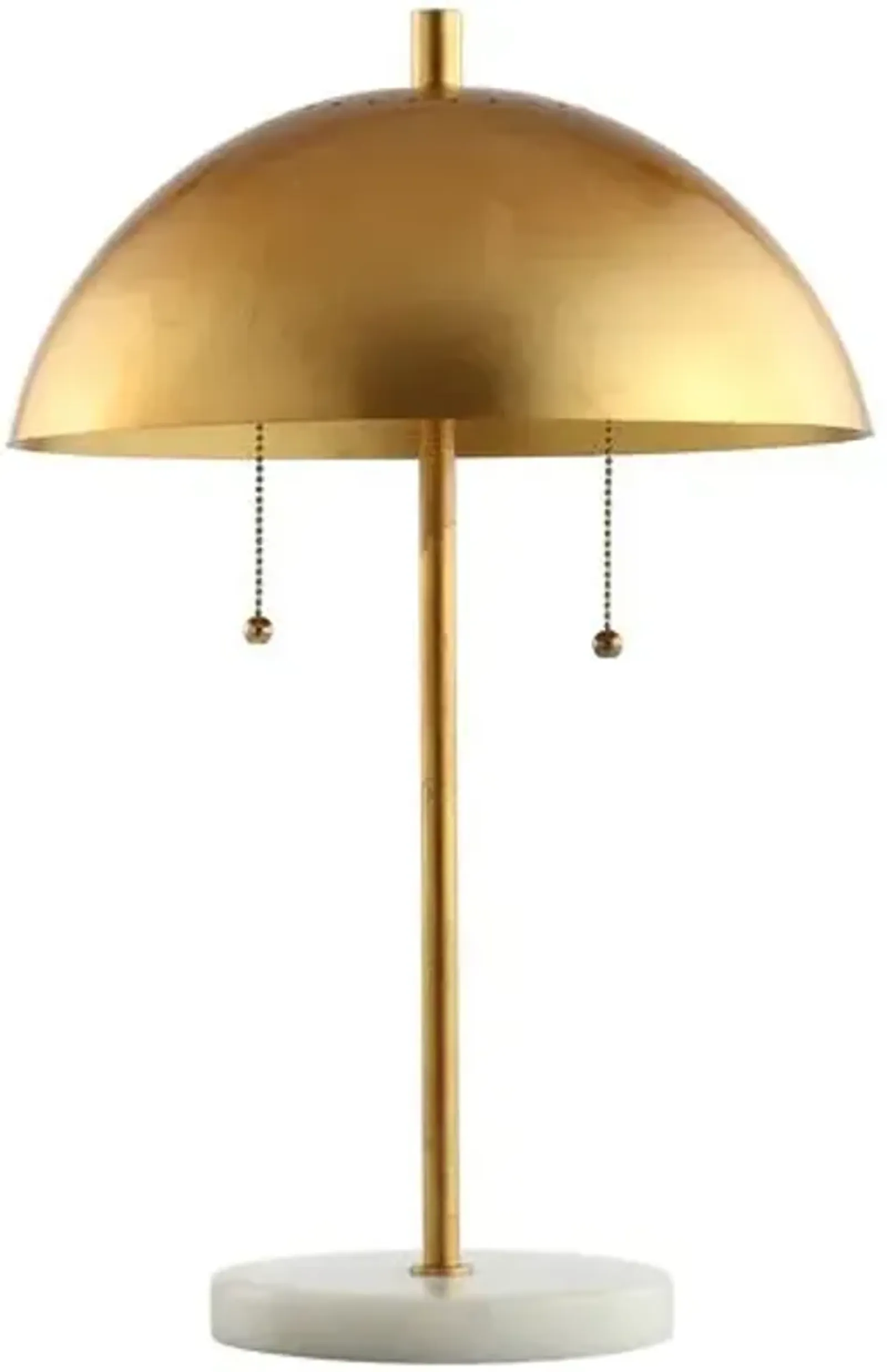 Elanora Marble Table Lamp - Gold Leaf/White