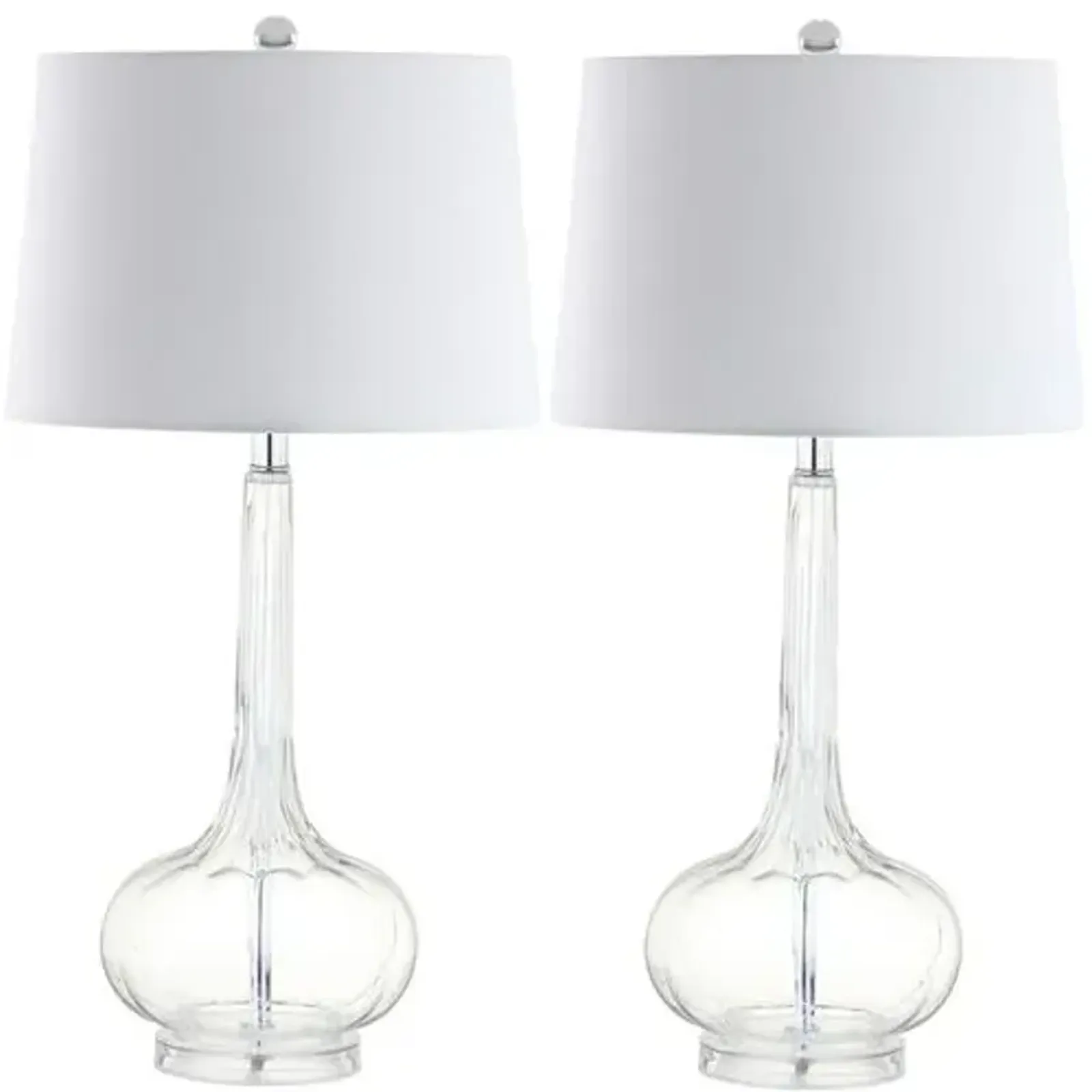 Set of 2 Geneva Glass Table Lamps - Clear