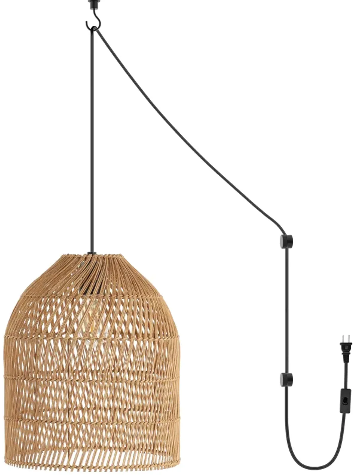 Embry Rattan Pendant - Brown