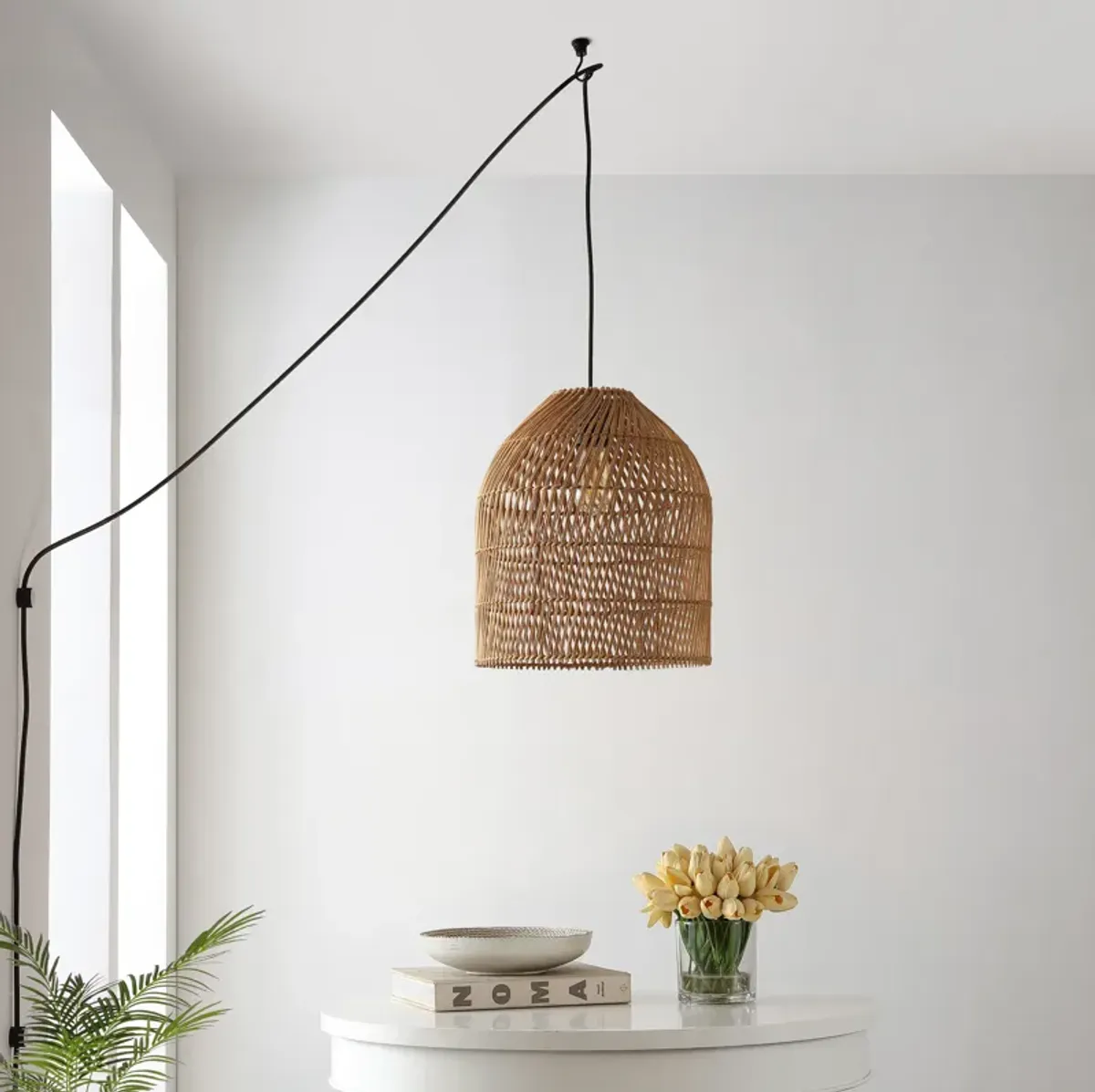 Embry Rattan Pendant - Brown