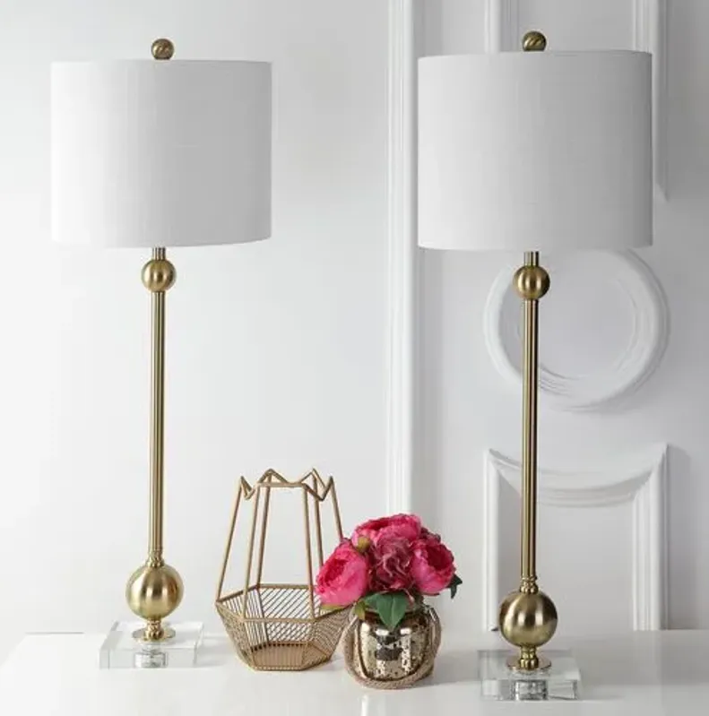 Set of 2 Verity Table Lamps - Brass - Gold