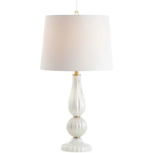 Ryland Glass Table Lamp - White