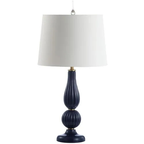 Ryland Glass Table Lamp - Blue