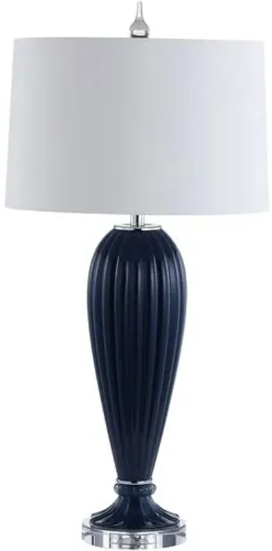 Yrene Table Lamp - Navy - Blue