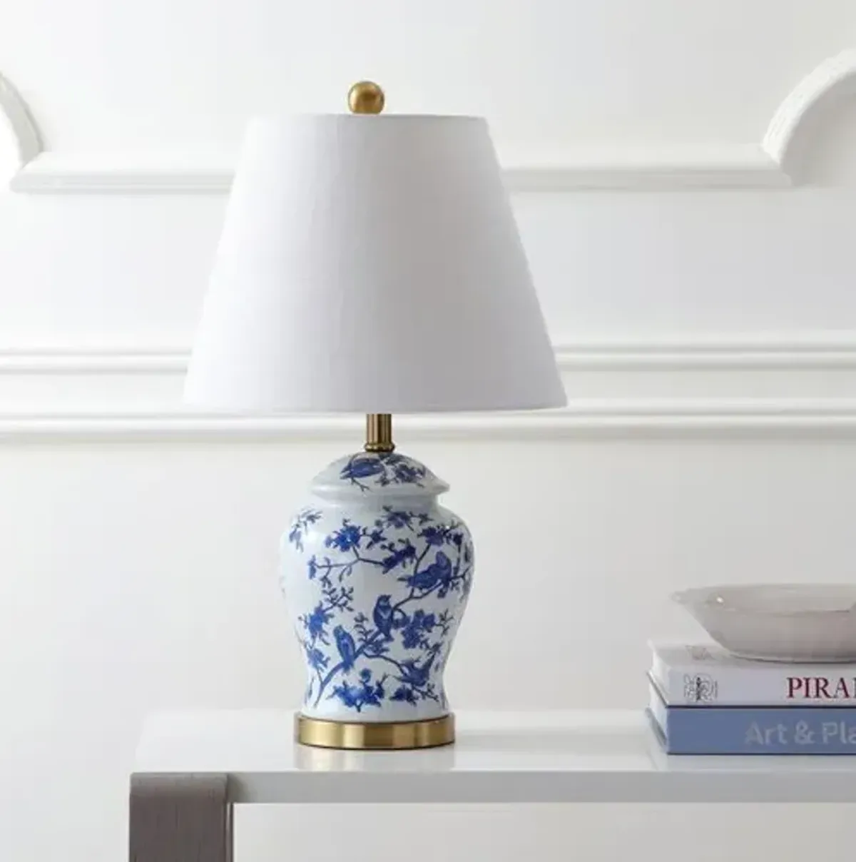 Winston Chinoiserie Table Lamp - Blue