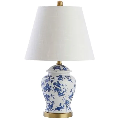 Winston Chinoiserie Table Lamp - Blue